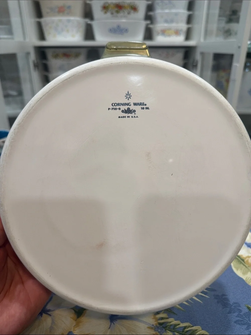 Corningware Green and White Baking Dish